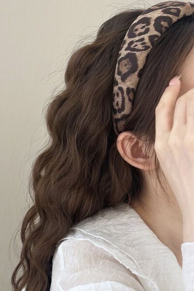 Leopard Polyester Wide Headband - Drazelle Store