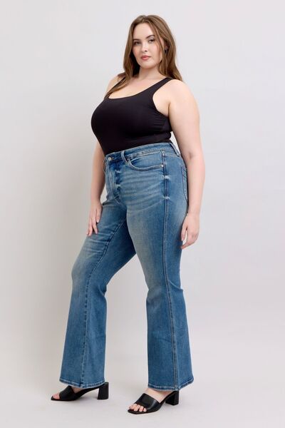 Judy Blue MR Tummy Control Vintage Wash Jeans - Drazelle Store