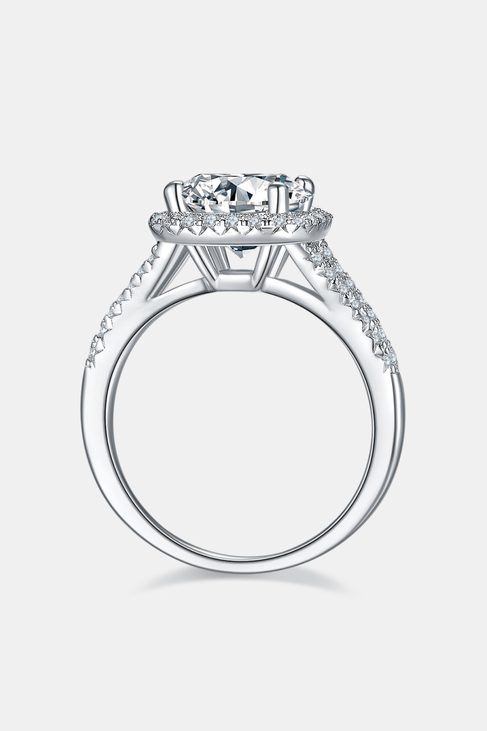 3 Carat Moissanite Halo Ring - Drazelle Store