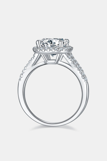 3 Carat Moissanite Halo Ring - Drazelle Store