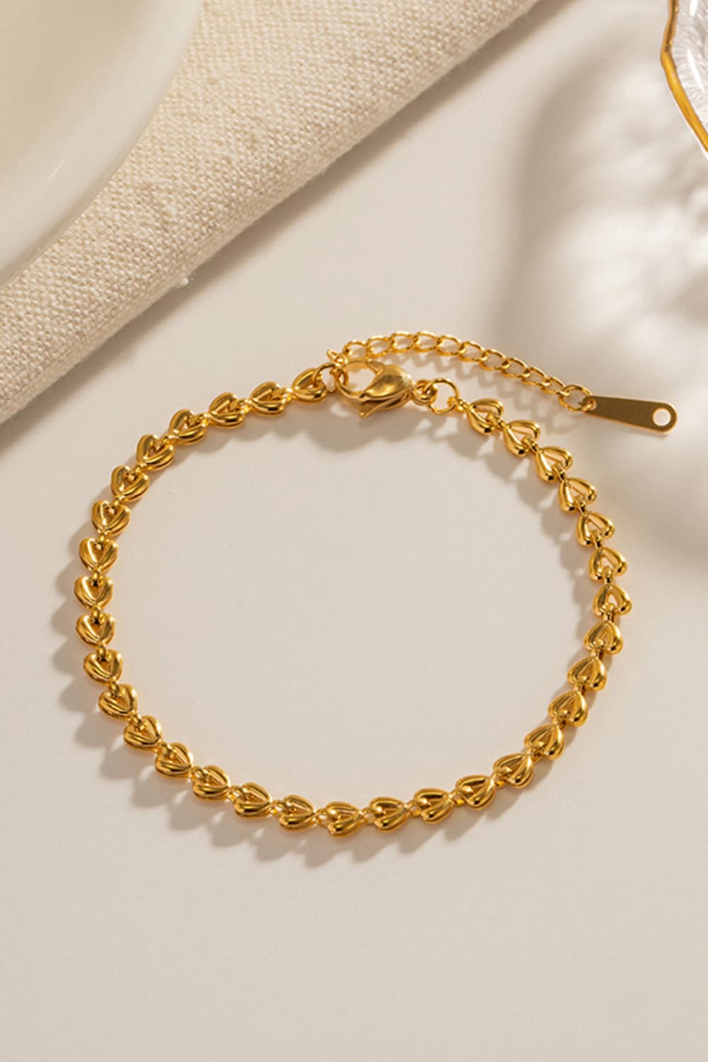 Heart Chain Lobster Clasp Bracelet - Drazelle Store