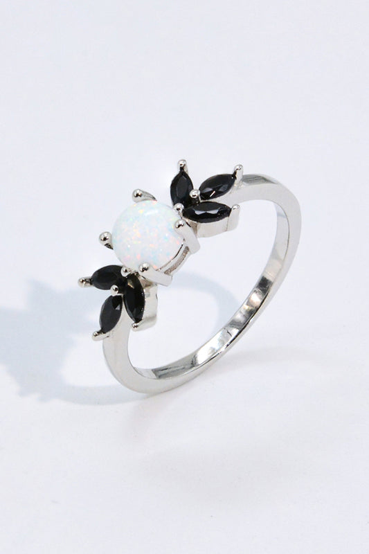 Opal and Zircon Contrast Ring - Drazelle Store