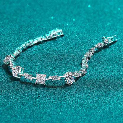 6.2 Carat Moissanite 925 Sterling Silver Bracelet - Drazelle Store