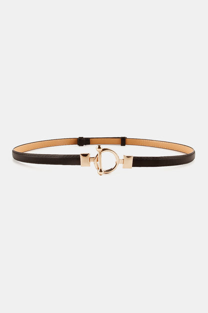 Toggle Buckle Skinny PU Belt - Drazelle Store