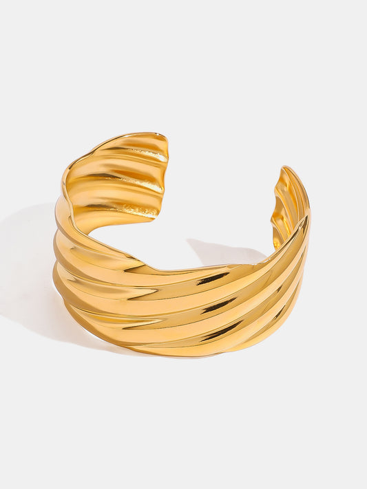 Gold-Plated Stainless Steel Open Ring - Drazelle Store