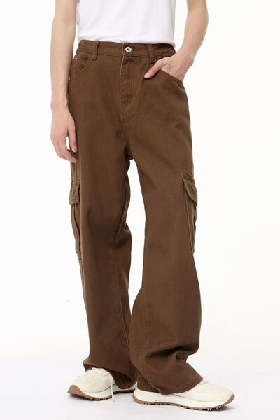 Hight Rise Wide Leg Cargo Pants - Drazelle Store