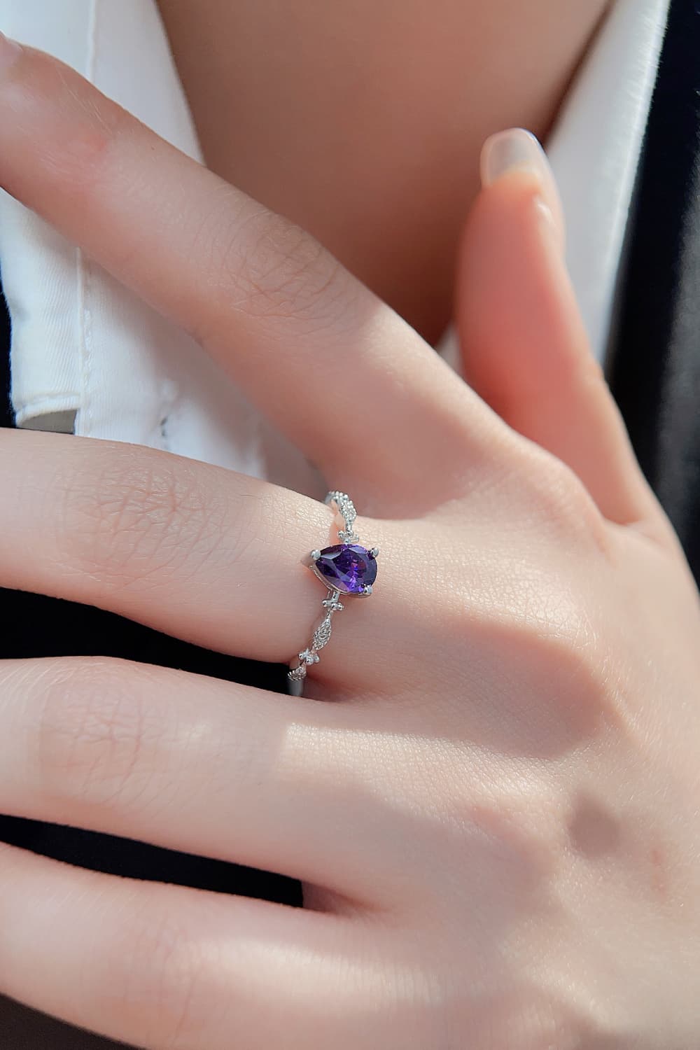 Amethyst 925 Sterling Silver Ring - Drazelle Store