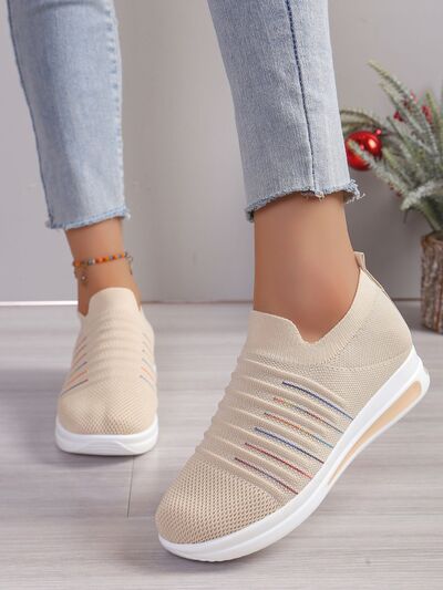 Breathable Mesh Wedge Sneakers - Drazelle Store