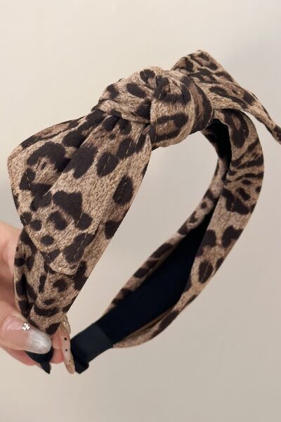 Leopard Polyester Wide Headband - Drazelle Store