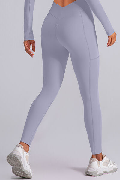 High Waist Active Leggings with Pockets - Drazelle Store