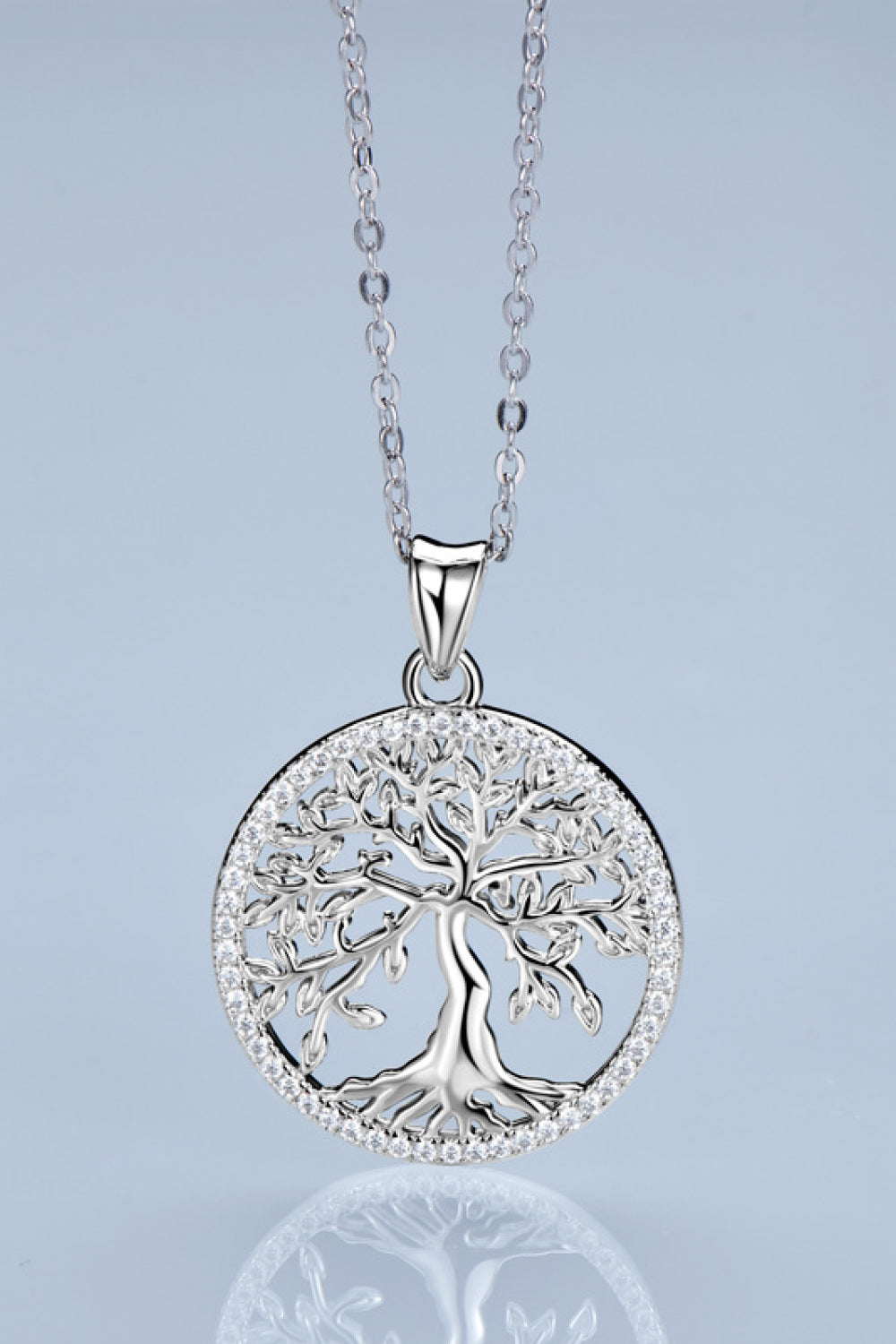 Adored 925 Sterling Silver Moissanite Tree Pendant Necklace -  Drazelle Store