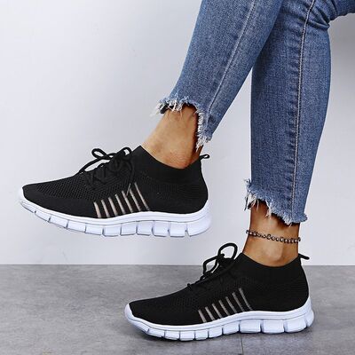 Breathable Mesh Lace Up Sneakers - Drazelle Store