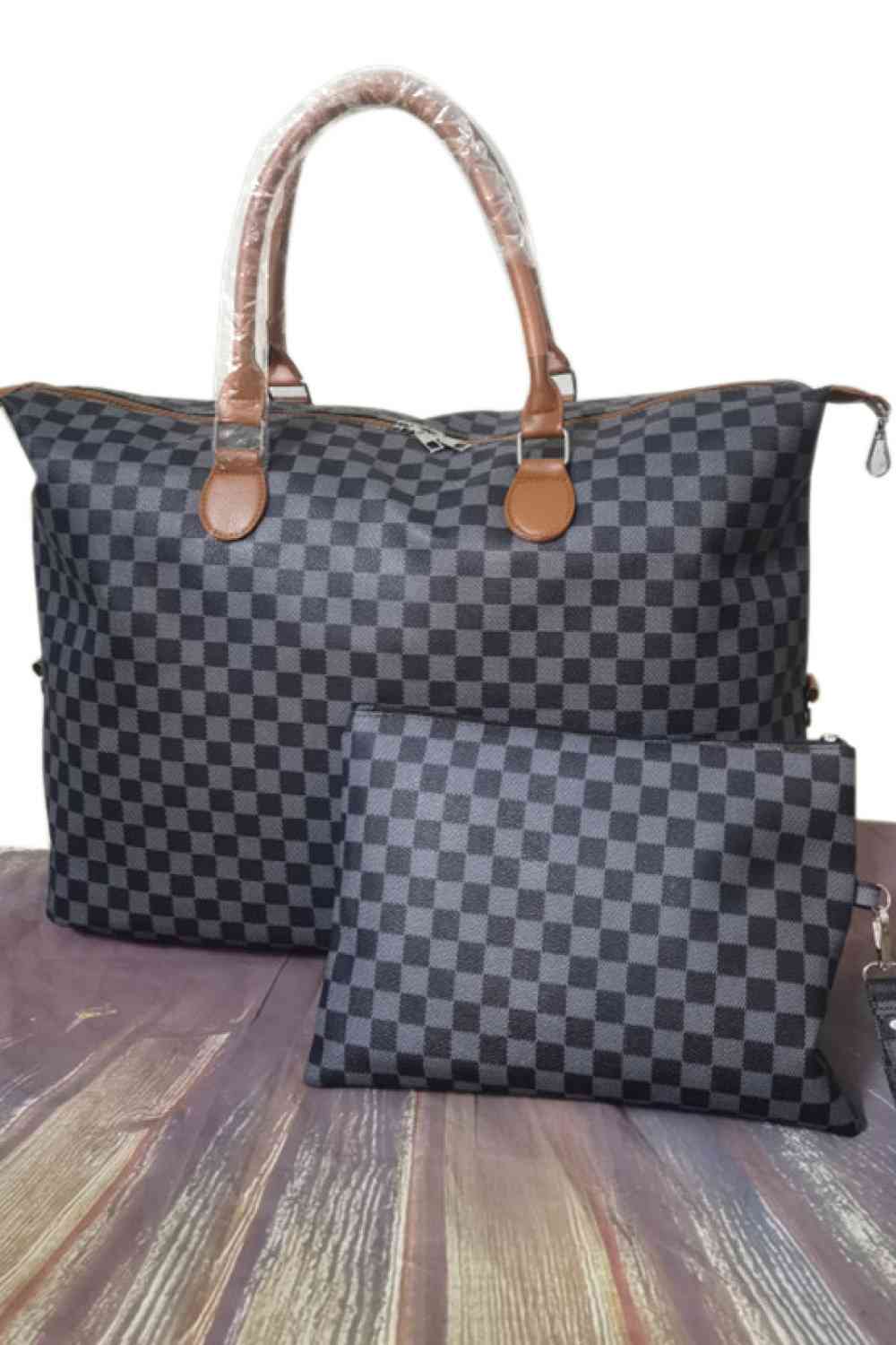 Checkered Two-Piece Bag Set - Drazelle Store