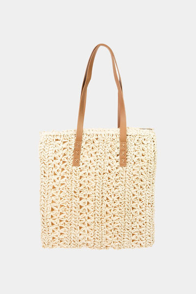 Fame Straw Braided Tote Bag - Drazelle Store