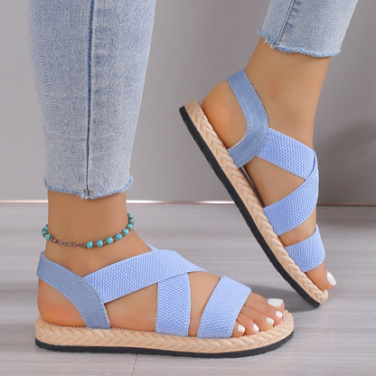 Open Toe Flats Sandals - Drazelle Store