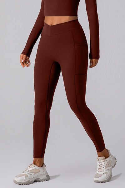 High Waist Active Leggings with Pockets - Drazelle Store