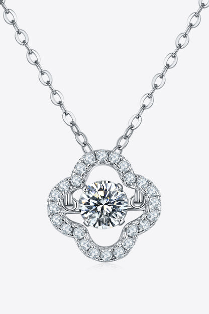 Moissanite Four Leaf Clover Pendant Necklace - Drazelle Store