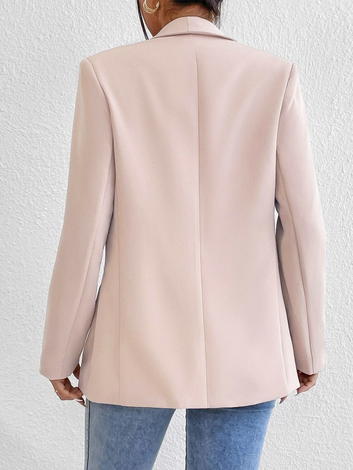 Shawl Collar Long Sleeve Blazer - Drazelle Store