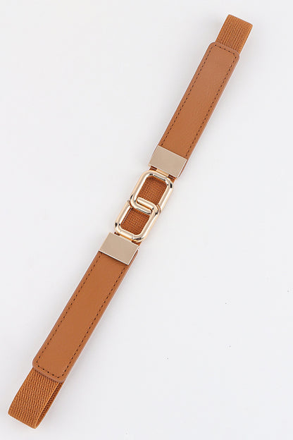 Geometric Double Buckle Elastic Belt - Drazelle Store