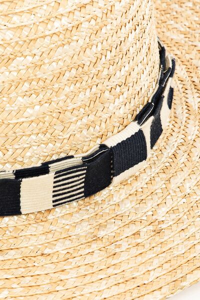 Fame Strap Wide Brim Straw Hat - Drazelle Store