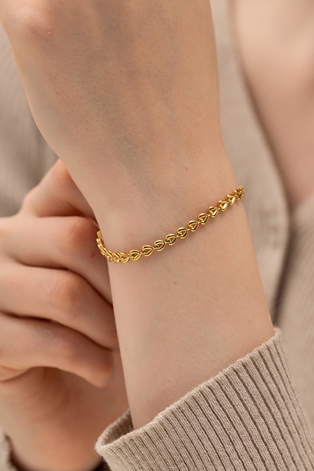 Heart Chain Lobster Clasp Bracelet - Drazelle Store