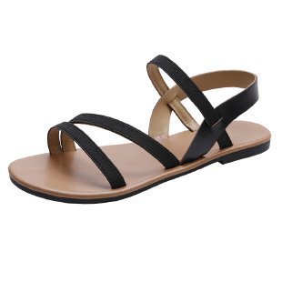 Fashion Cross Buckle Sandals Roman Flat Sandals Women's Shoes