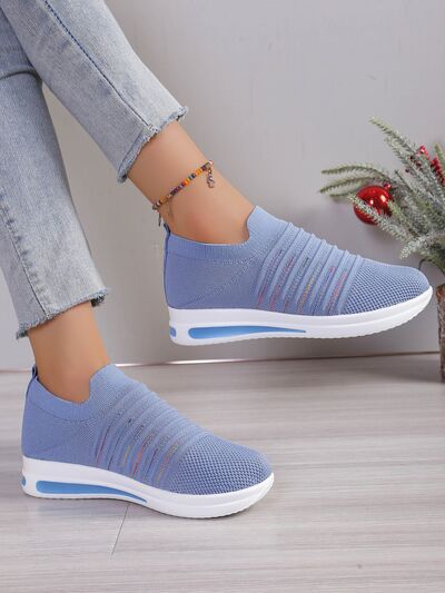 Breathable Mesh Wedge Sneakers - Drazelle Store