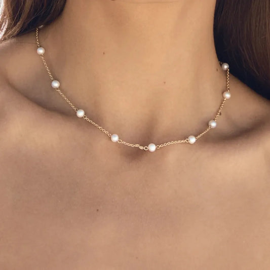 Freshwater Pearl 18K Gold-Plated Necklace - Drazelle Store