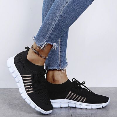 Breathable Mesh Lace Up Sneakers - Drazelle Store