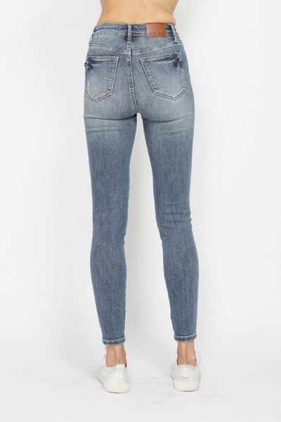 Judy Blue Contrast Wash Skinny Jeans - Drazelle Store