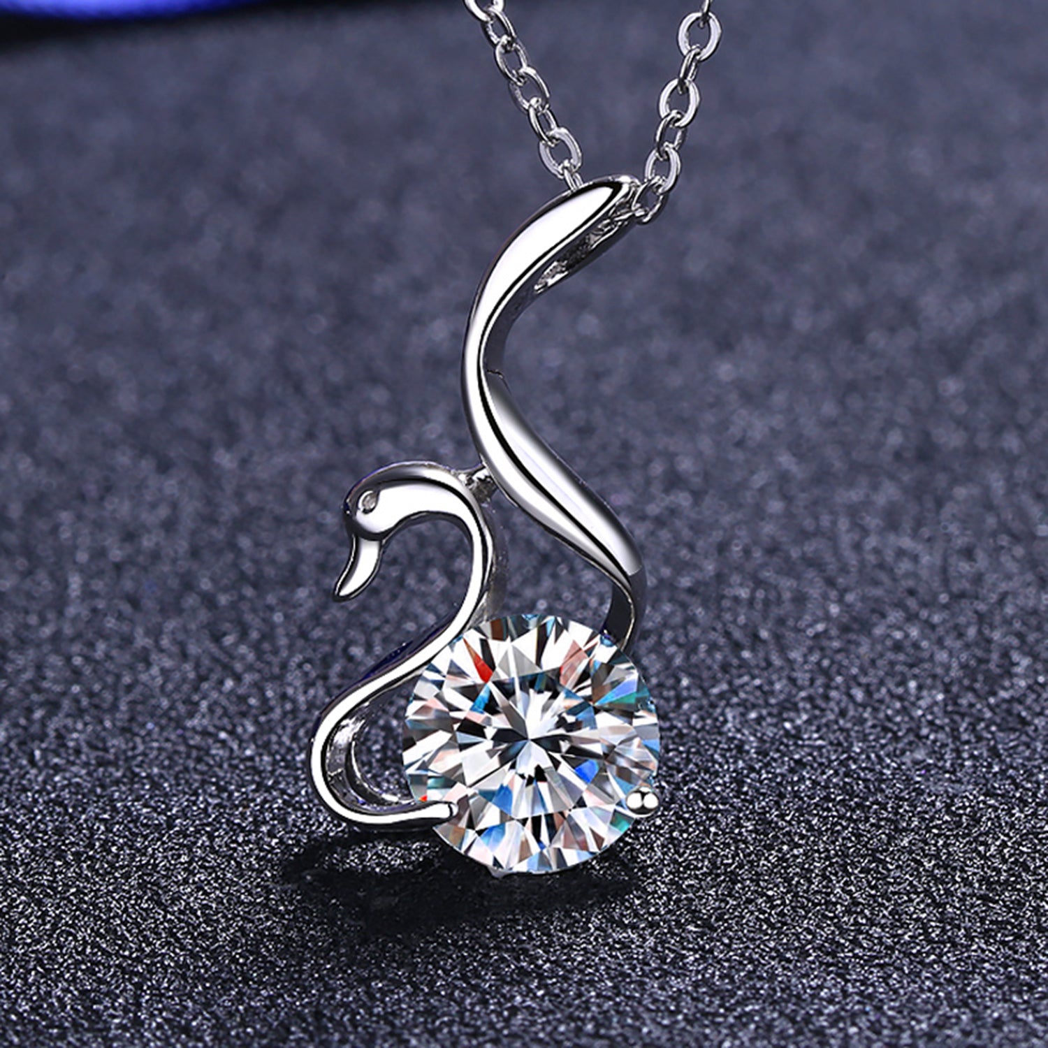 2 Carat Moissanite 925 Sterling Silver Necklace - Drazelle Store