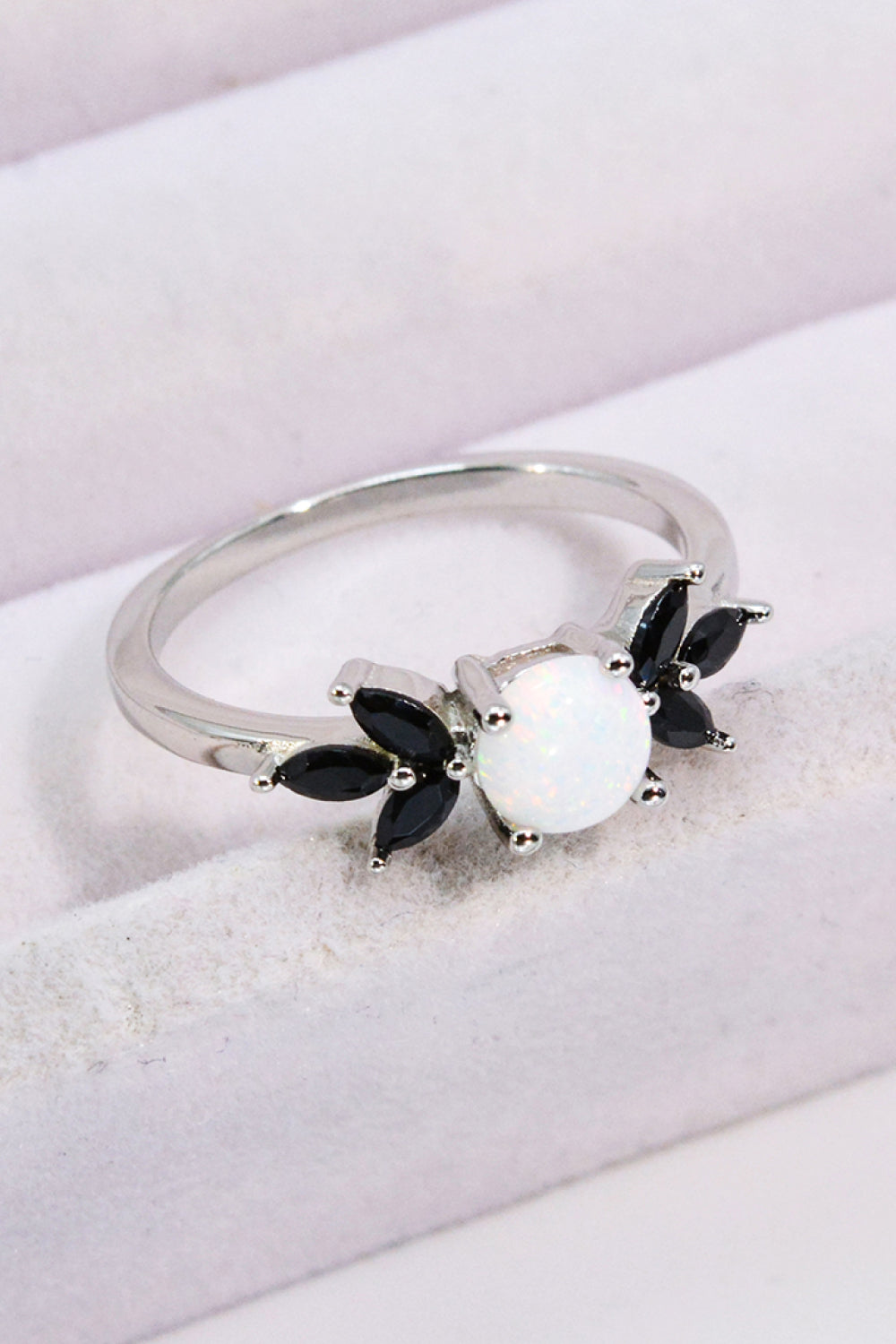 Opal and Zircon Contrast Ring - Drazelle Store