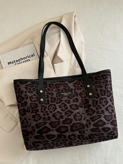 Leopard Polyester Tote Bag - Drazelle Store