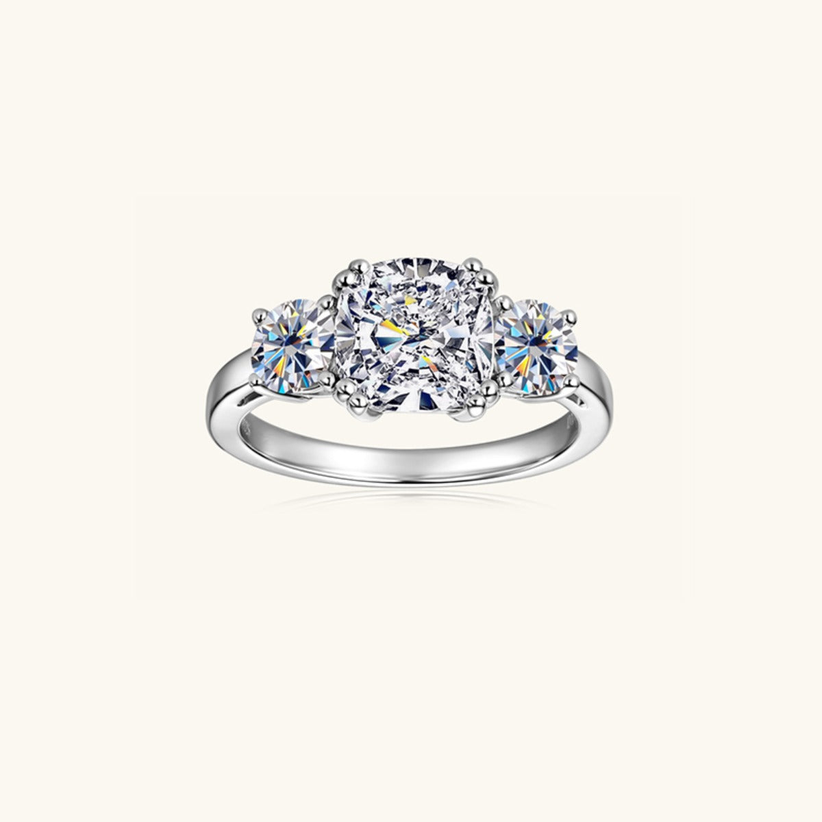 3.5 Carat Moissanite 925 Sterling Silver Ring - Drazelle Store