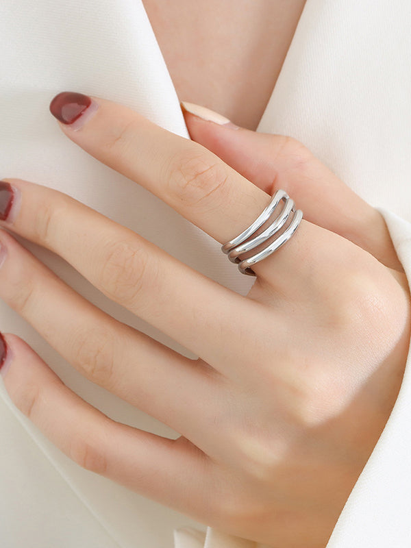 Titanium Steel Three-Layered Ring - Drazelle Store