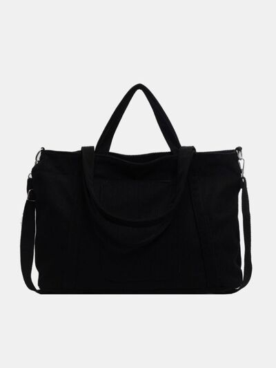 Corduroy Solid Large Tote Bag - Drazelle Store