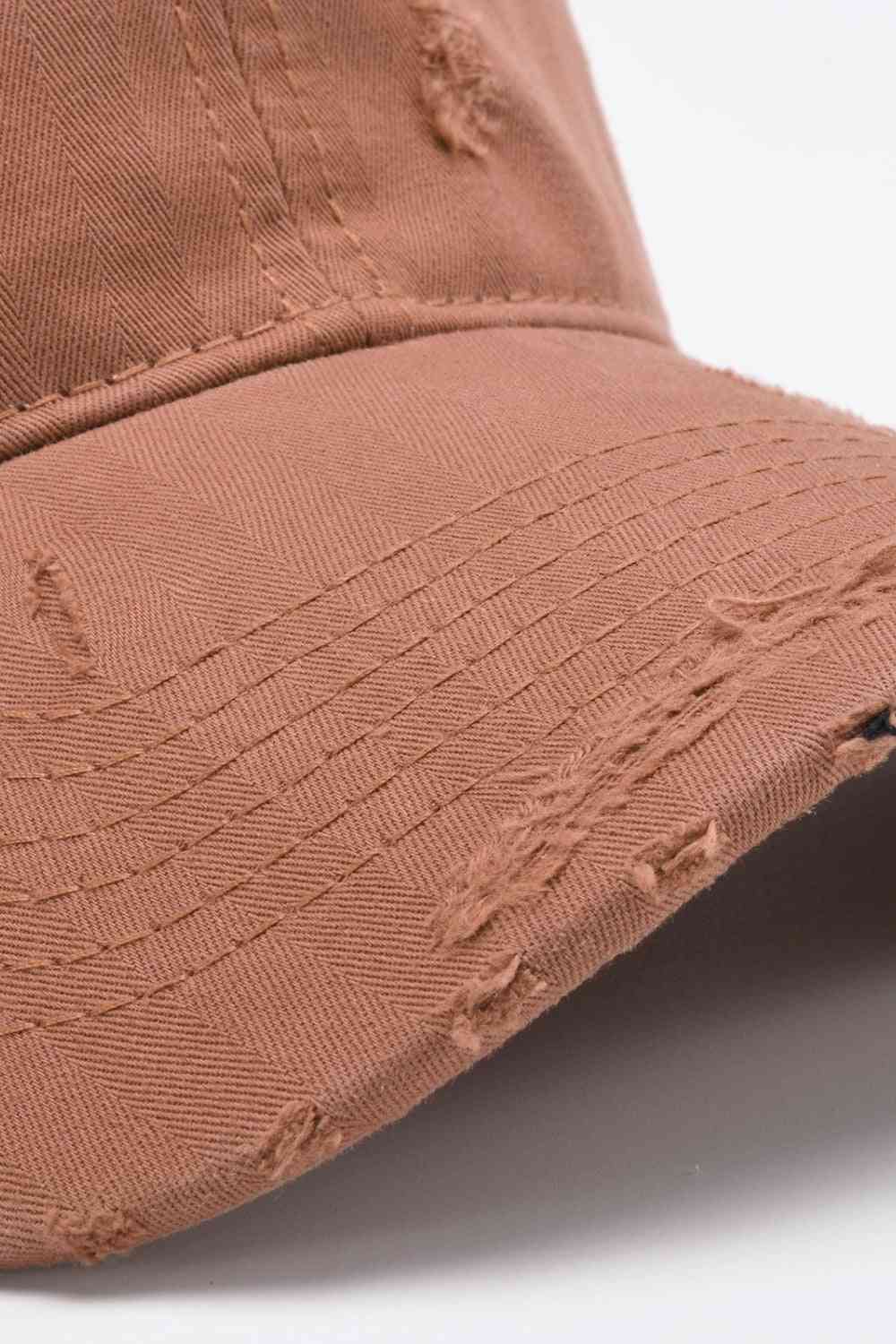 Distressed Adjustable Baseball Cap - Drazelle Store