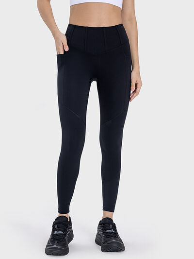 Millennia Pocketed High Waist Active Leggings - Drazelle Store