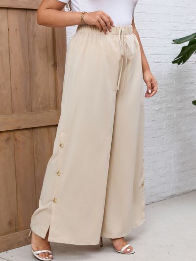 Tied Wide Leg Pants - Drazelle Store