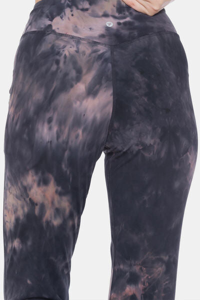 Leggings Depot Tie-Dye High Waist Cropped Leggings - Drazelle Store