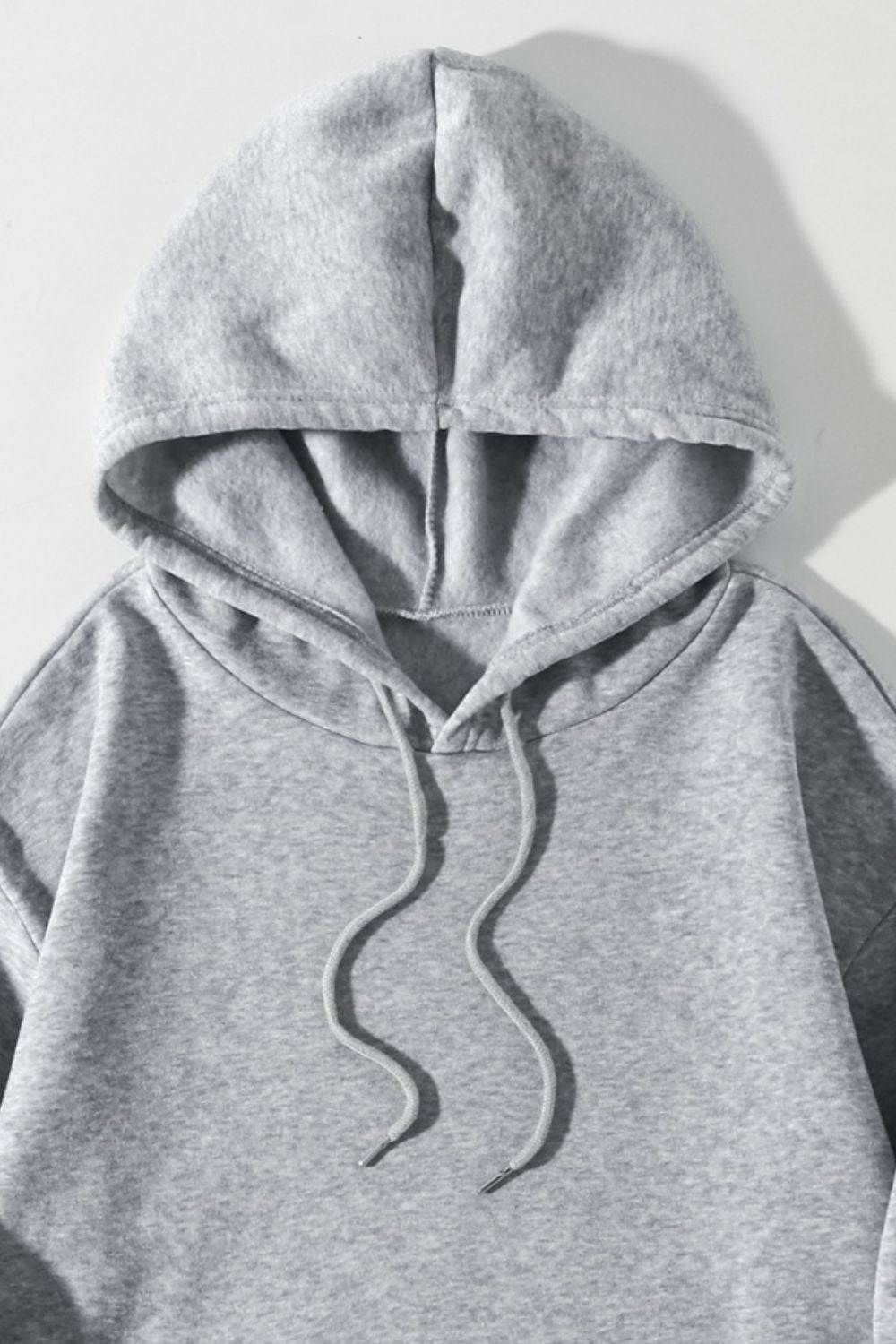 Drawstring Dropped Shoulder Hoodie - Drazelle Store