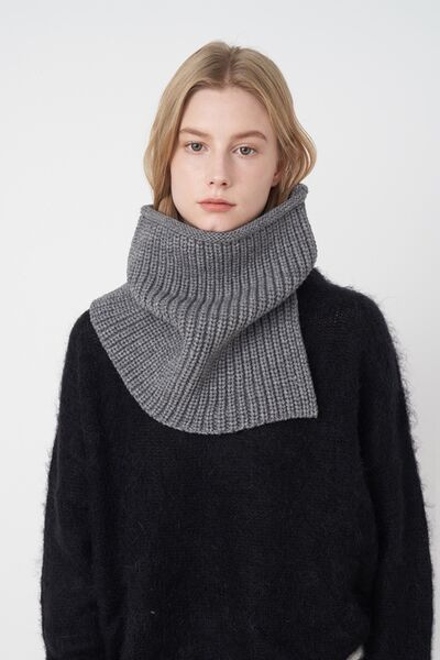 Slit Pullover Knit Scarf - Drazelle Store