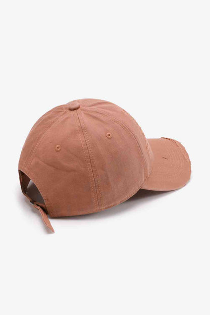 Distressed Adjustable Baseball Cap - Drazelle Store