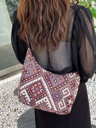 Geometric Adjustable Strap Crossbody Bag - Drazelle Store