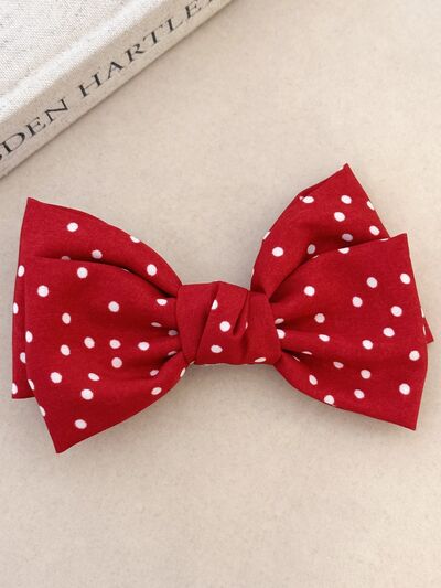 2-Piece Polka Dot Bow Hair Clip - Drazelle Store