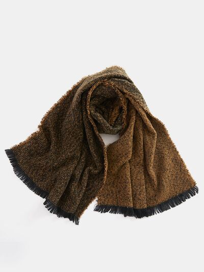 Raw Hem Heathered Polyester Scarf - Drazelle Store