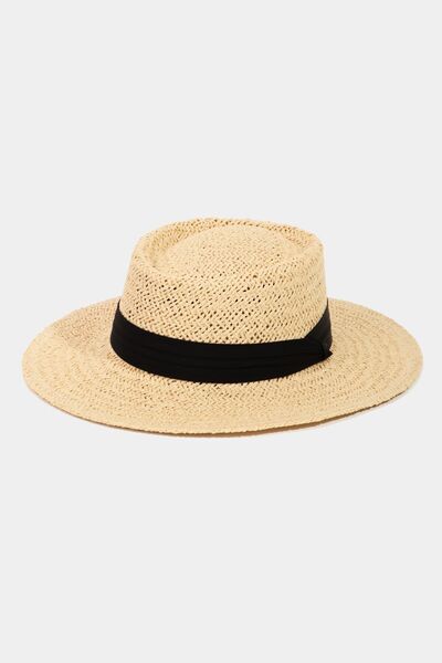 Fame Straw Braided Pork Pie Hat - Drazelle Store