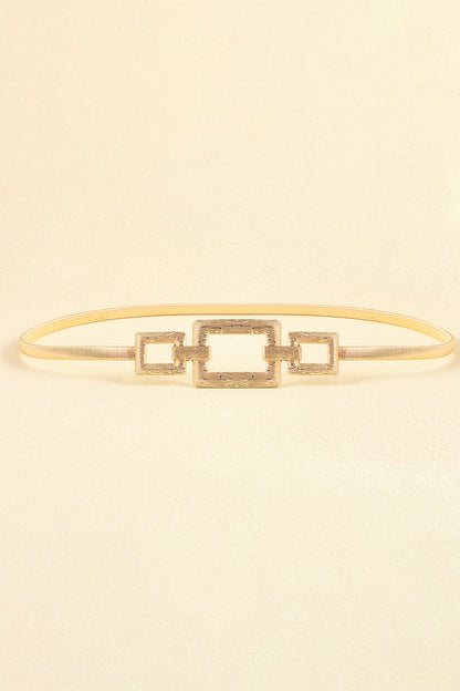 Square Shape Zinc Alloy Buckle Iron Belt - Drazelle Store