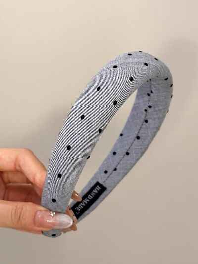 Polka Dot Polyester Wide Headband - Drazelle Store