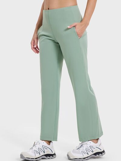 Millennia Pocketed High Waist Active Pants - Drazelle Store